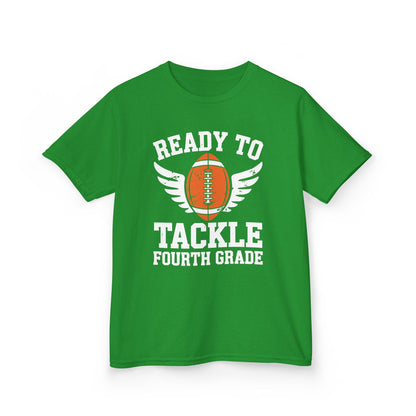 Ready To Tackle Fourth Grade Back To School Football T-Shirt