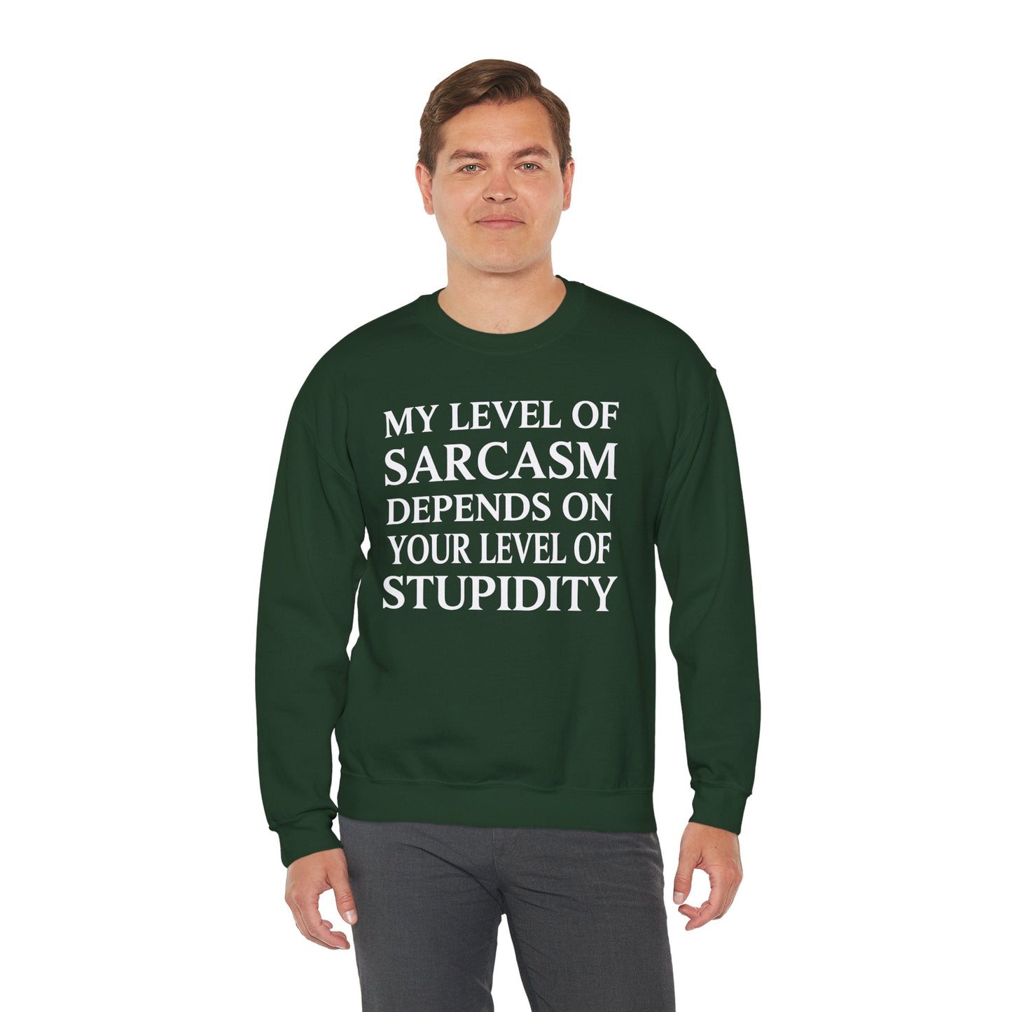 Funny Sarcastic Humor My Level of Sarcasm Sarcastic Quote Sweatshirt