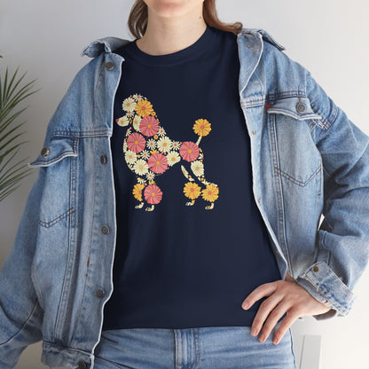 Funny Floral Flower Poodle Mom Grandma Womens Mothers Day T-Shirt