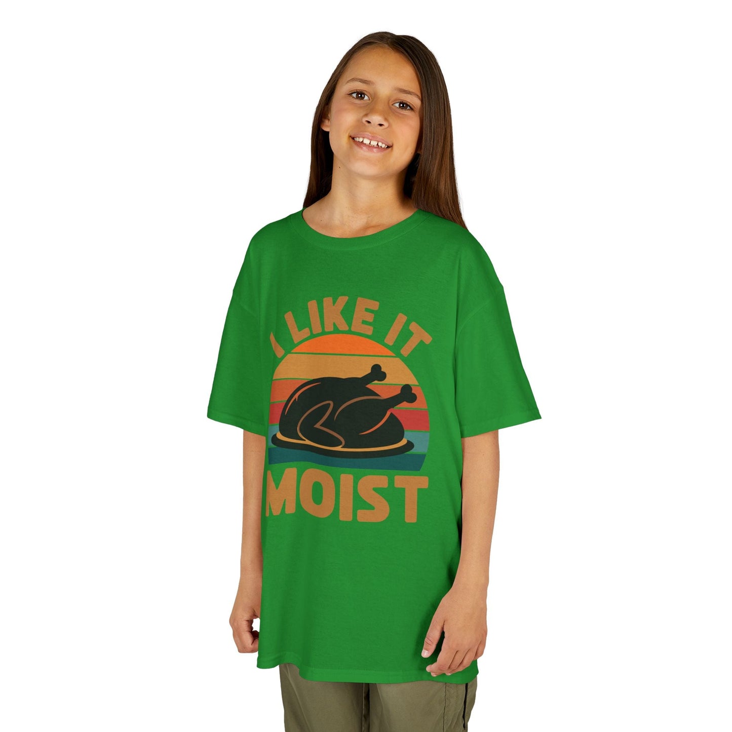 I Like It Moist Unisex Kids Black Thanksgiving T-Shirt