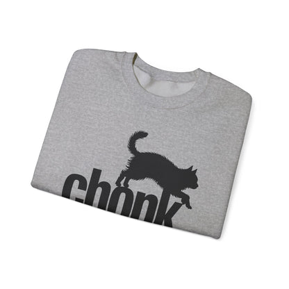 Chonk Cat Meme Funny Black Sweatshirt