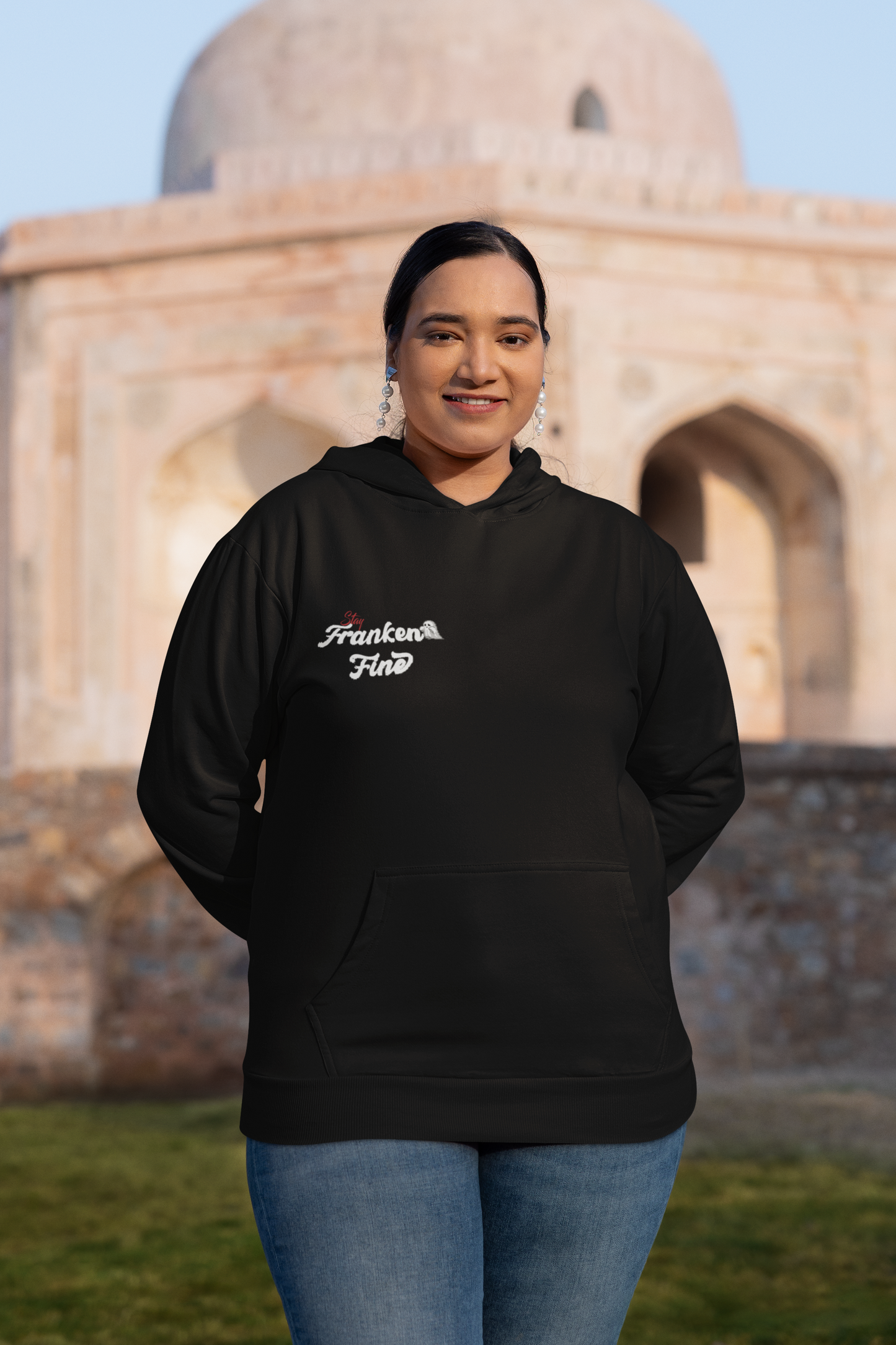 Stay Franken Fine Cute Creepy and Totally Slaying Halloween Style Hoodie