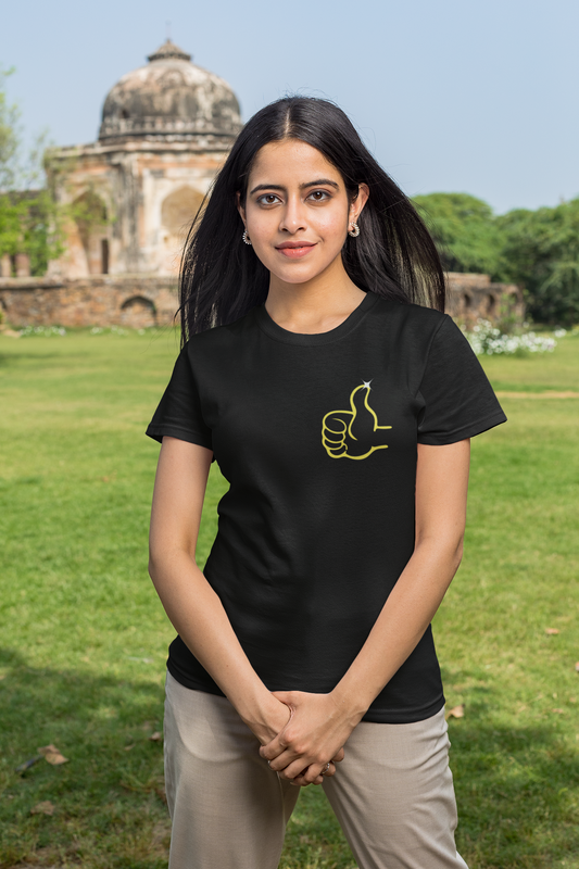 Funny Thumbs Up Emoji Graphic T-Shirt Positive Vibes