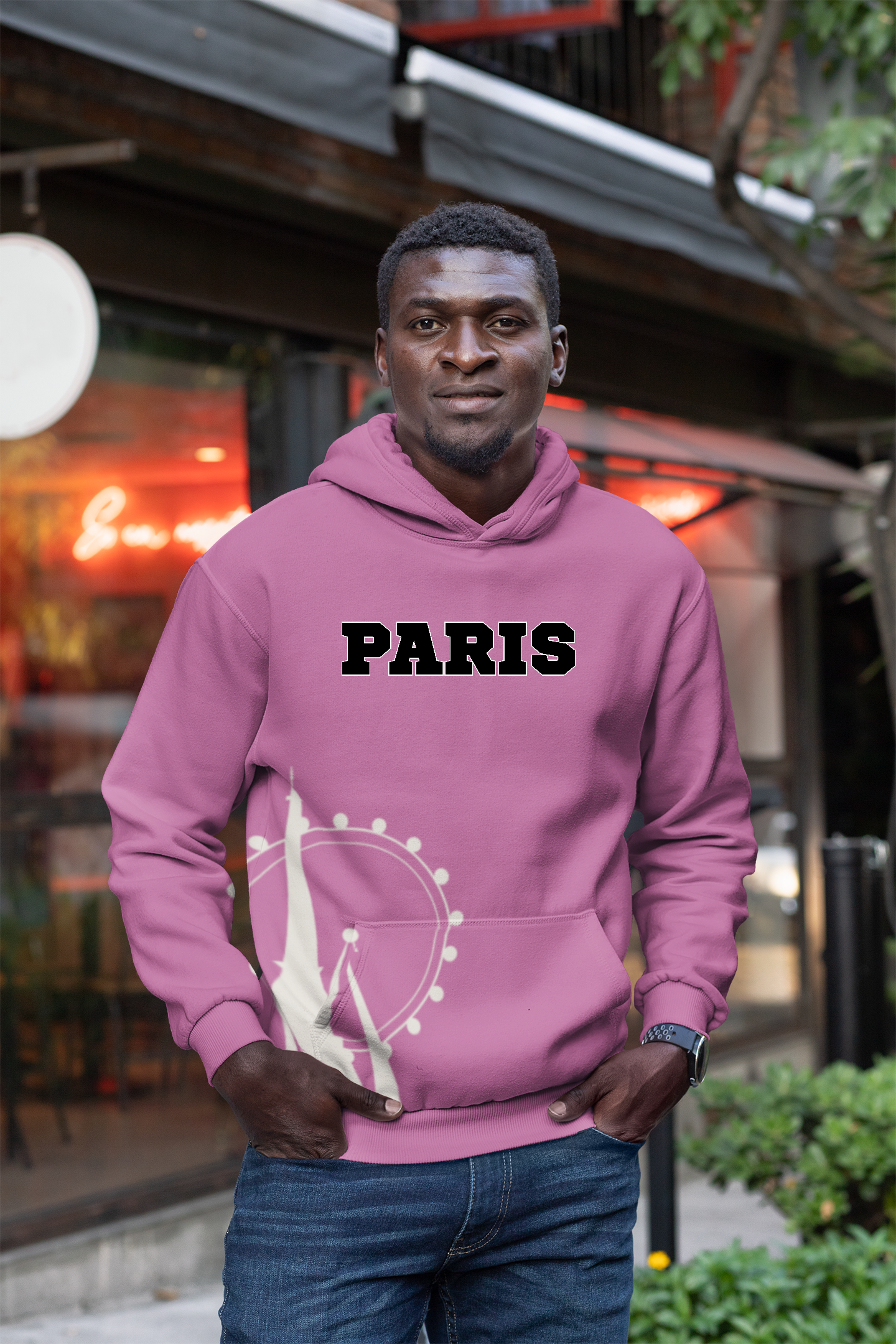 Paris Vibes Pullover Hoodie All Over Print French Street Style Aesthetic