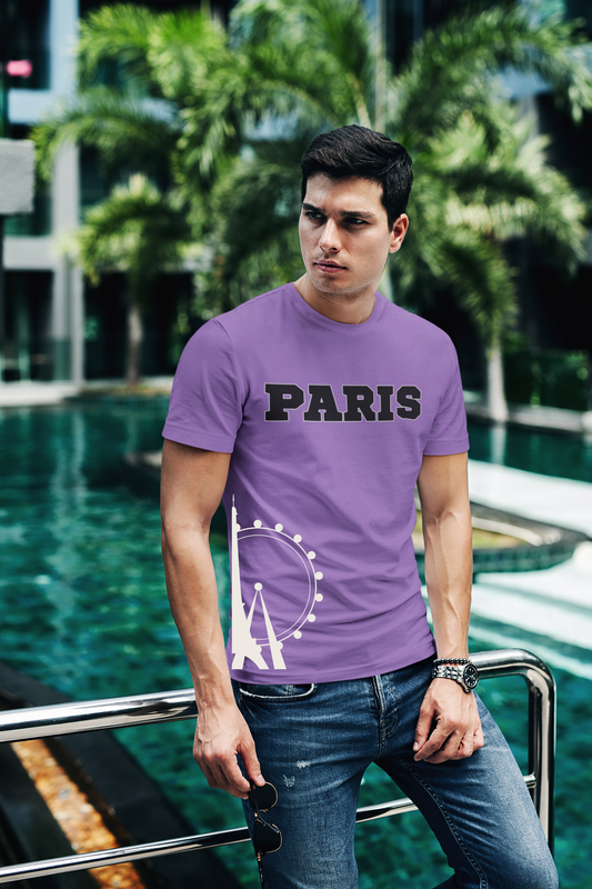Paris Unisex Cut and Sew Tee Stylish and Comfortable All-Over T-Shirt